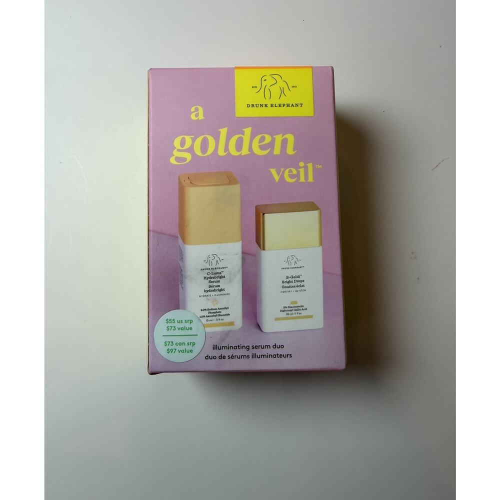 DRUNK ELEPHANT Set~ B-GOLDI Bright Illuminating Drops & C-LUMA Hydrabright Serum